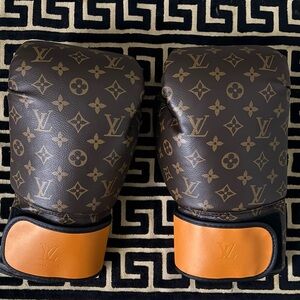 Louis Vuitton Monogram Boxing Gloves in Brown and Tan